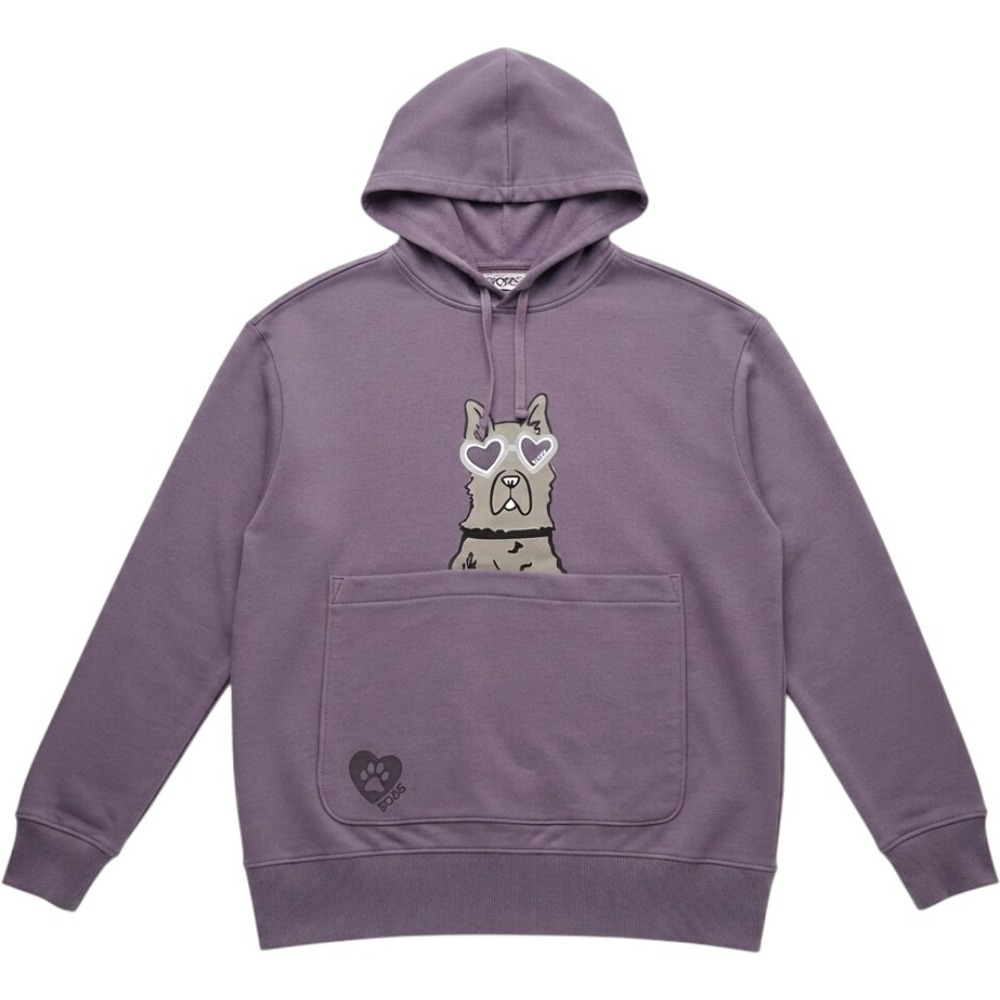 Skechers BOBS Dog Graphic Hoodie SzS Purple Dawg Pouch German Shepherd Dog Mom